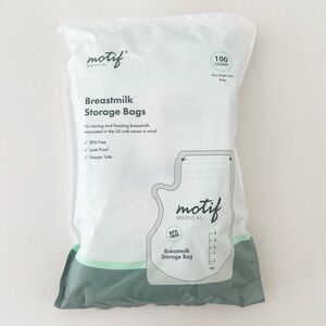 (NWT) Motif Breastmilk Storage Bags BPA Free | 100 Count, 8 oz Single Use Bags